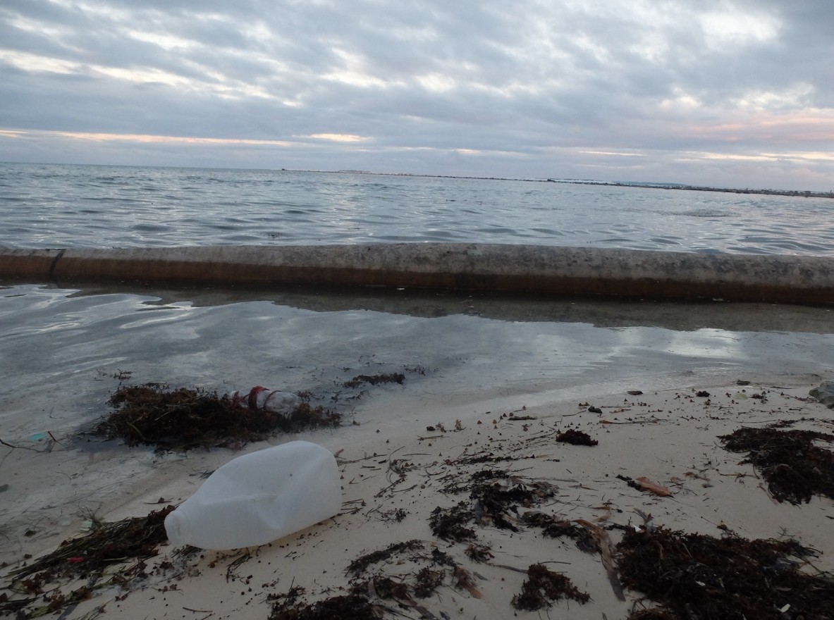 A Large Plastic Bottle On the Beach
